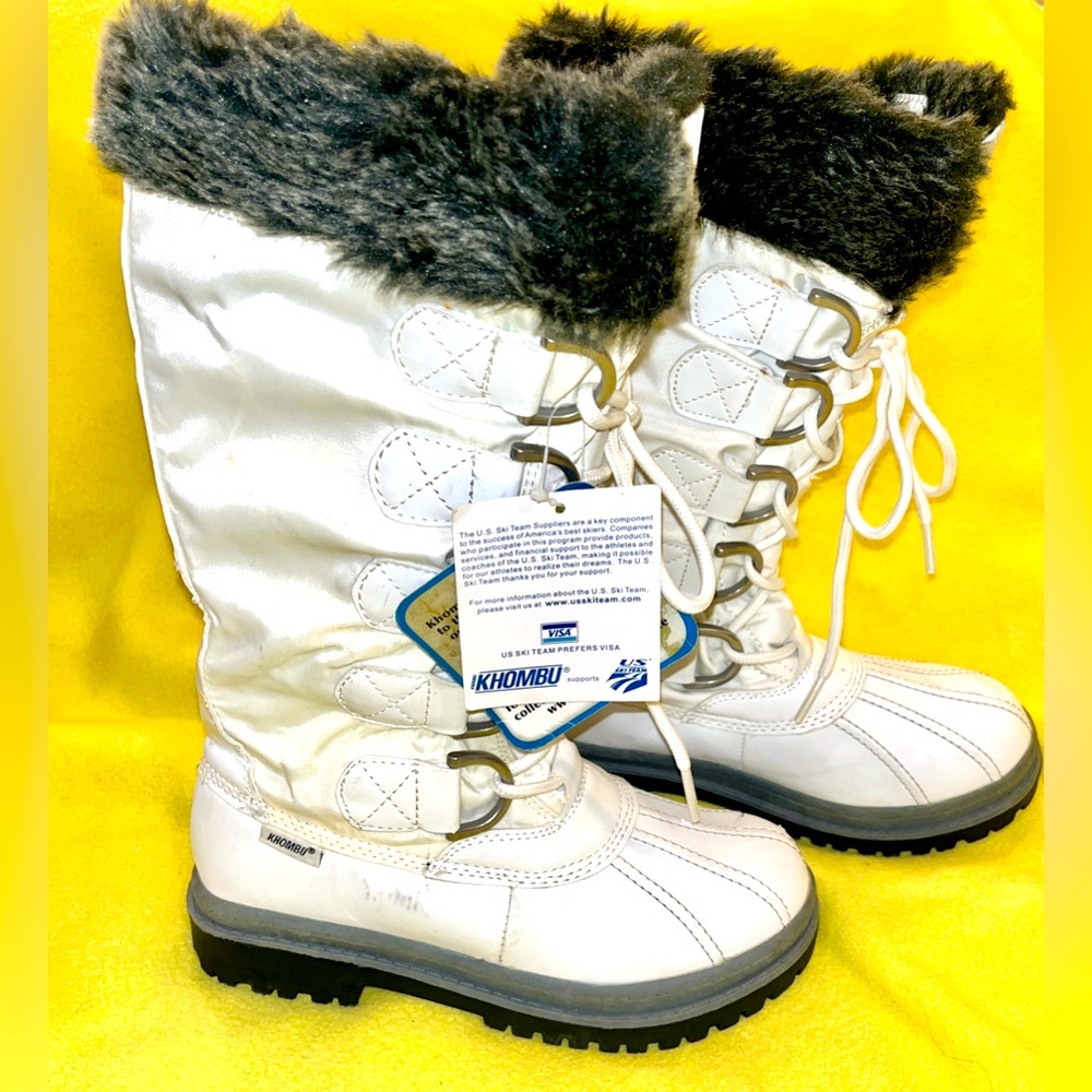 KHOMBU Winter Snow Boots - Women’s 6 - White - Brand New